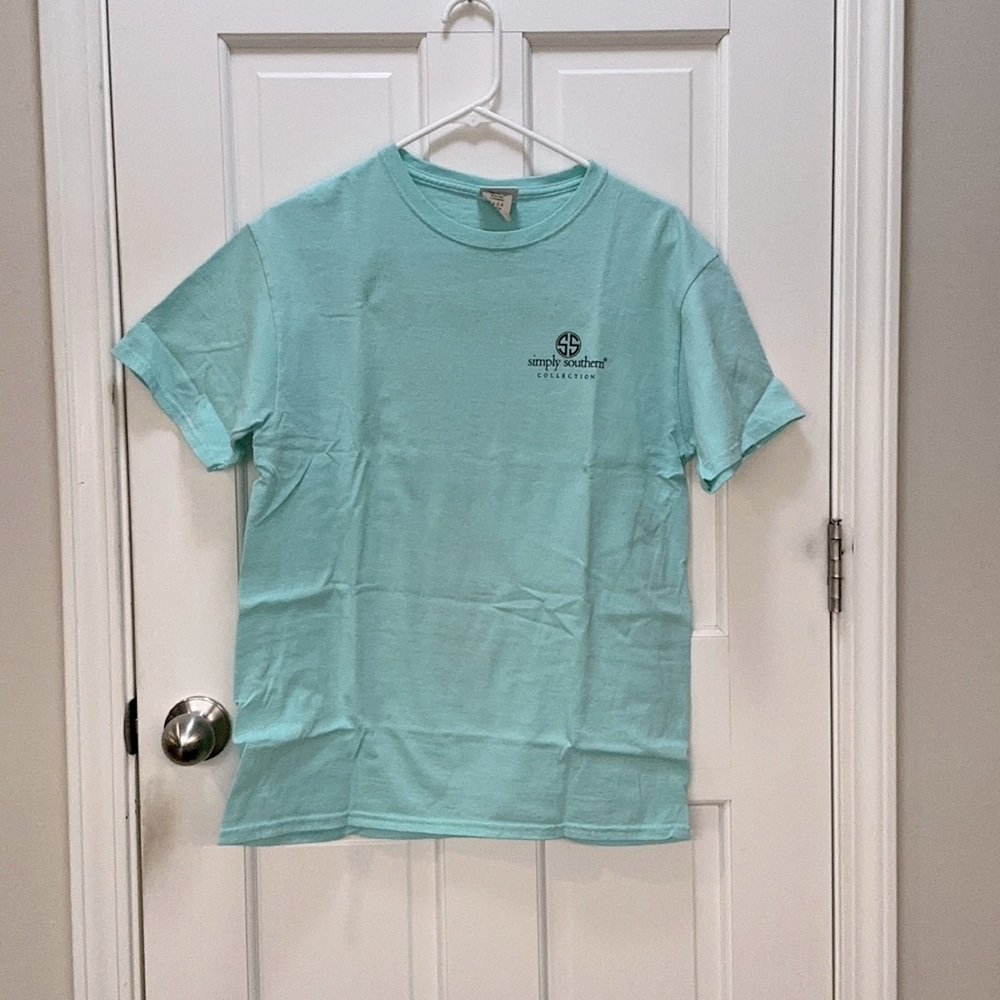 Simply Southern Teal Elephant Joshua 1:9 T-Shirt